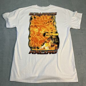 Y2k 2000s Motorcycle Biker Ghost Rider STYLE Shirt Mens Medium Scrappers Skull